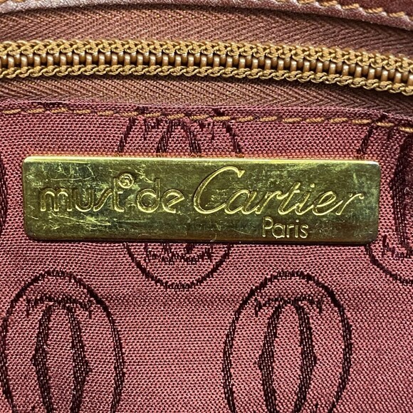 Cartier Must Shoulder Bag, Leather, Bordeaux, Women's - Picture 5 of 11